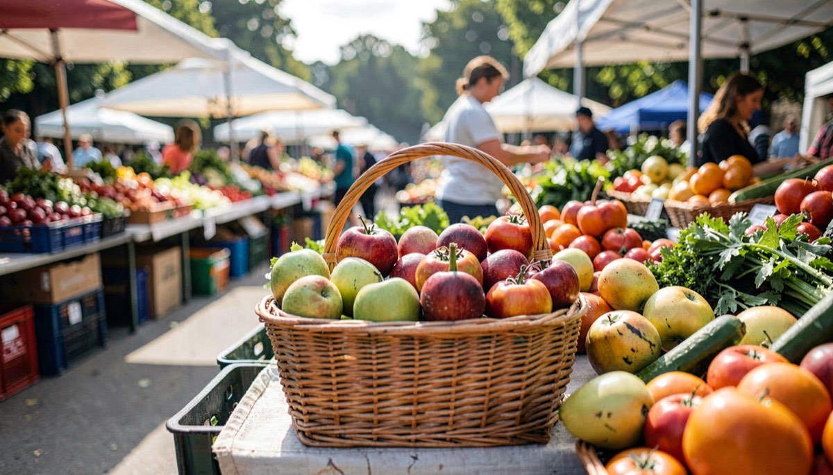 Marché de fruits et légumes frais
